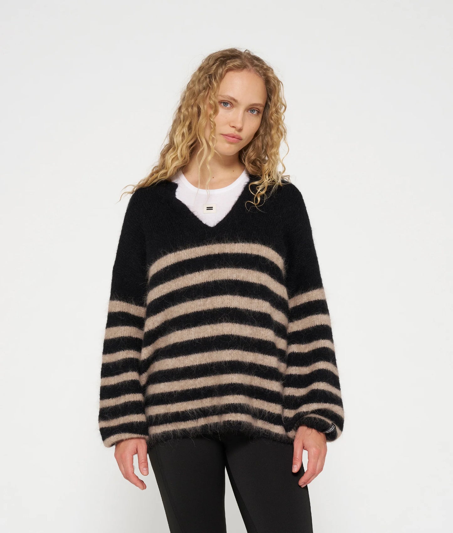 20-606-4204 SOFT HAIRY SWEATER STRIPES