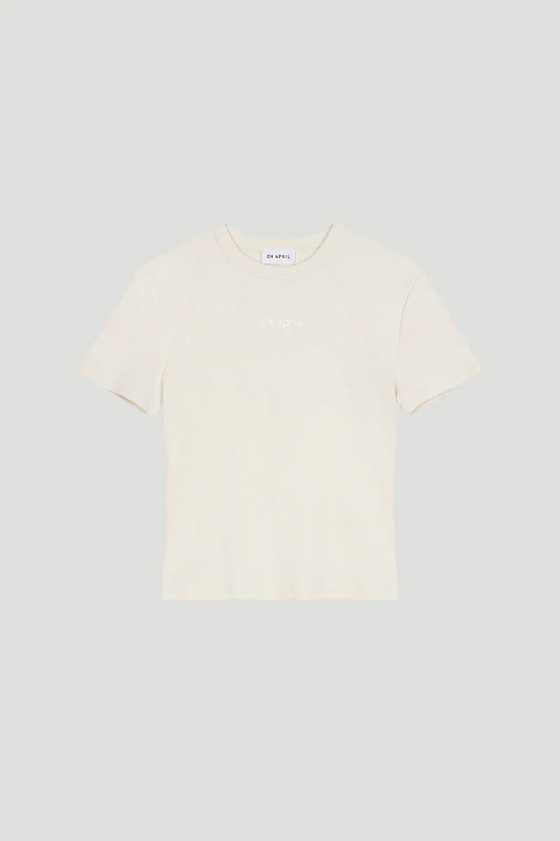 IVY RIB T-SHIRT SAND OH APRIL