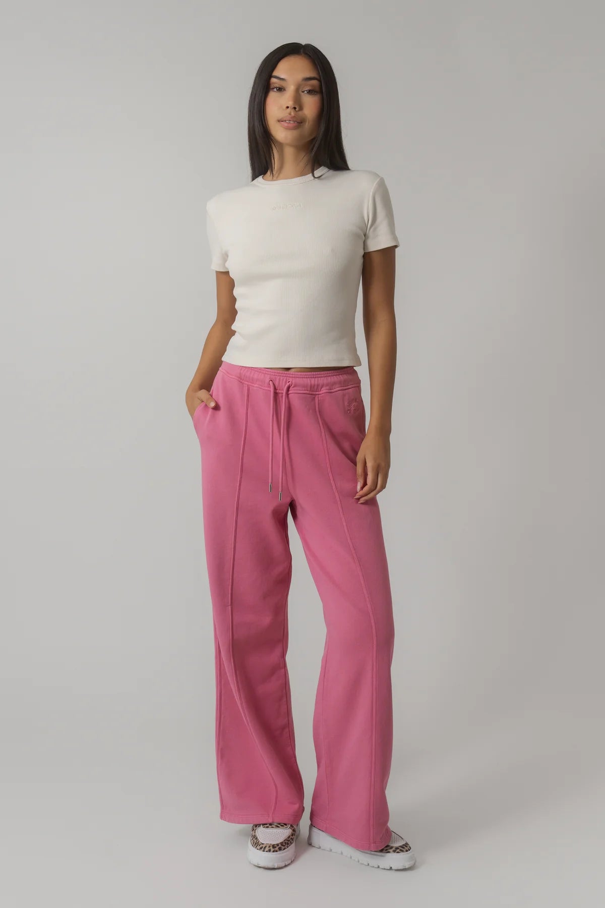 IVY RIB T-SHIRT SAND OH APRIL