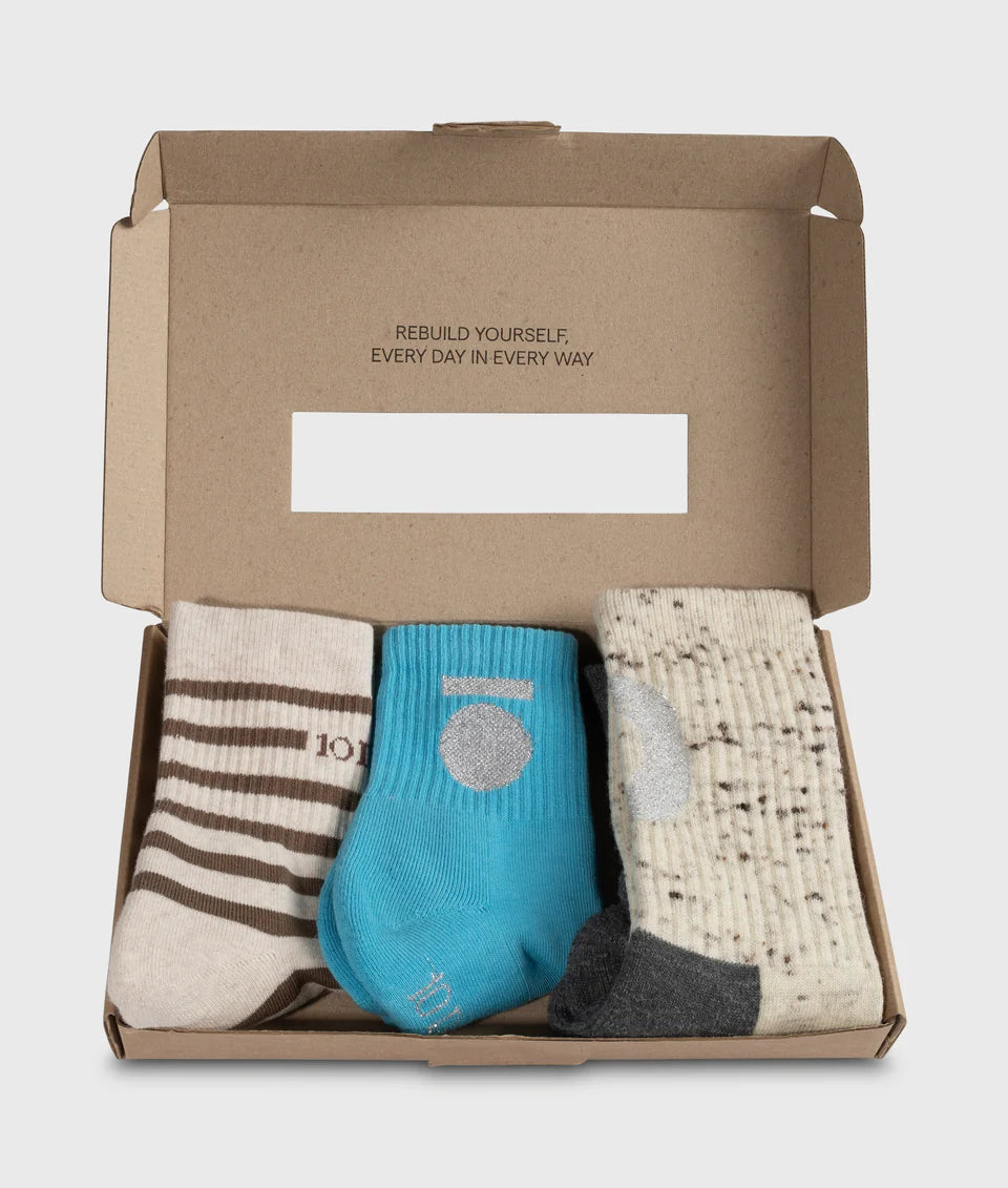 SOCKS 3-PACK LAGUNA BLUE 10 DAYS