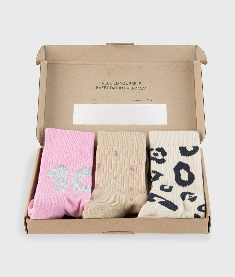 SOCKS 3-PACK PINK 10 DAYS