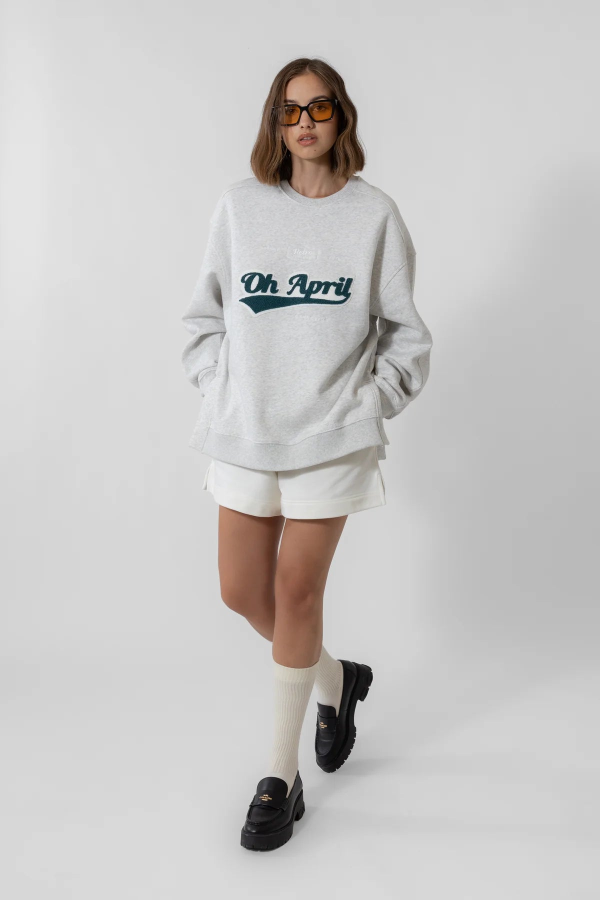OH APRIL IVO SWEATSHIRT GREY RETRO OH APRIL