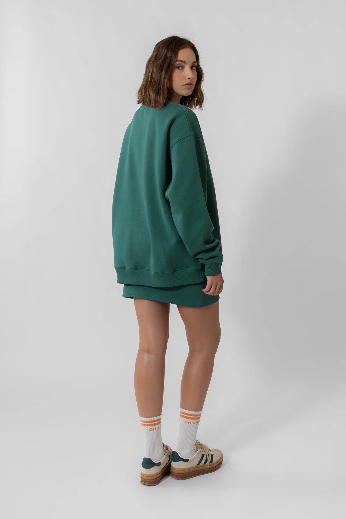 April05-29-01 OVERSIZED SWEATER FOREST GREEN PROGRESS